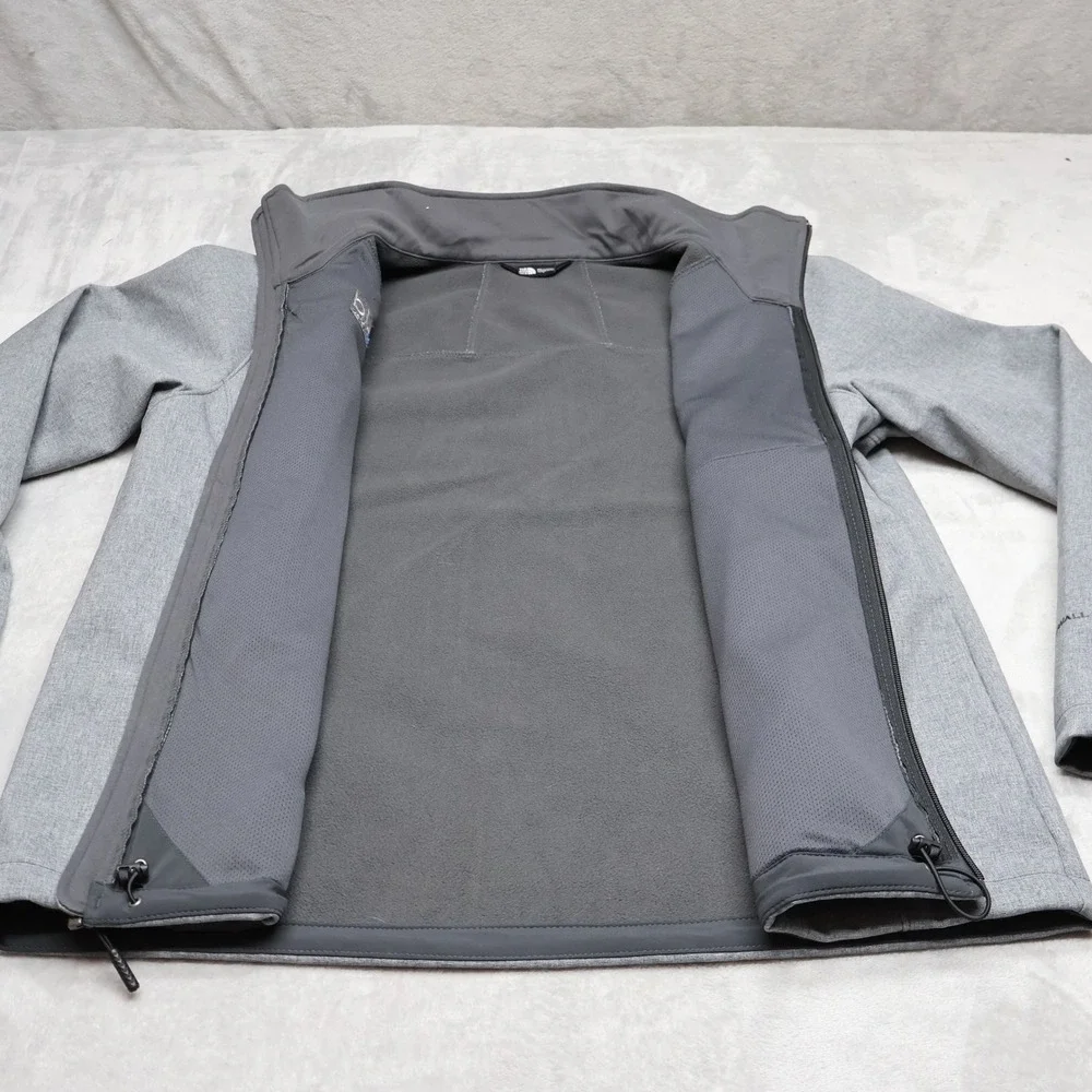 North Face Jacket Mens XL Grey WindWall Apex Barrier Softshell Full Zip LOGO